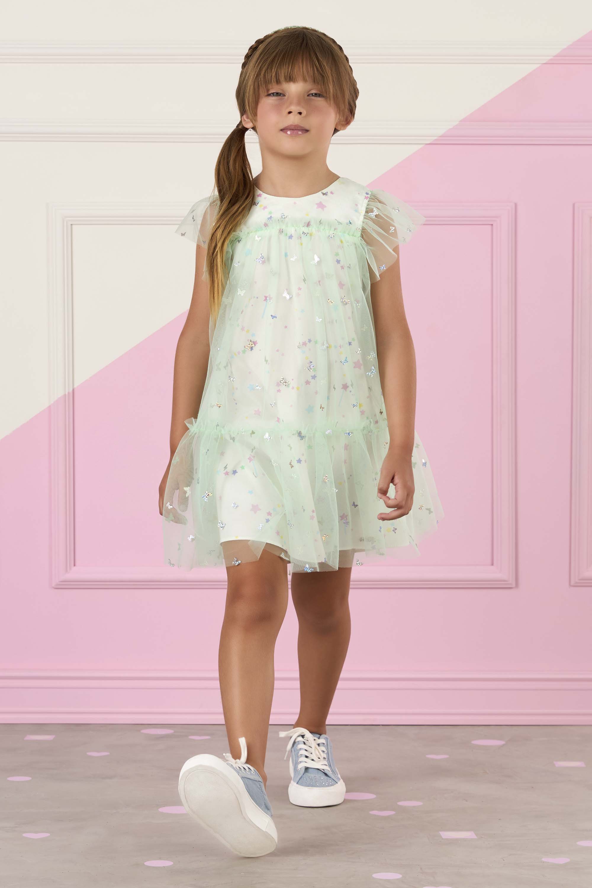 Tule Vestido Infantil Sucre Vestido Infantil Mon Sucré Com Estampa