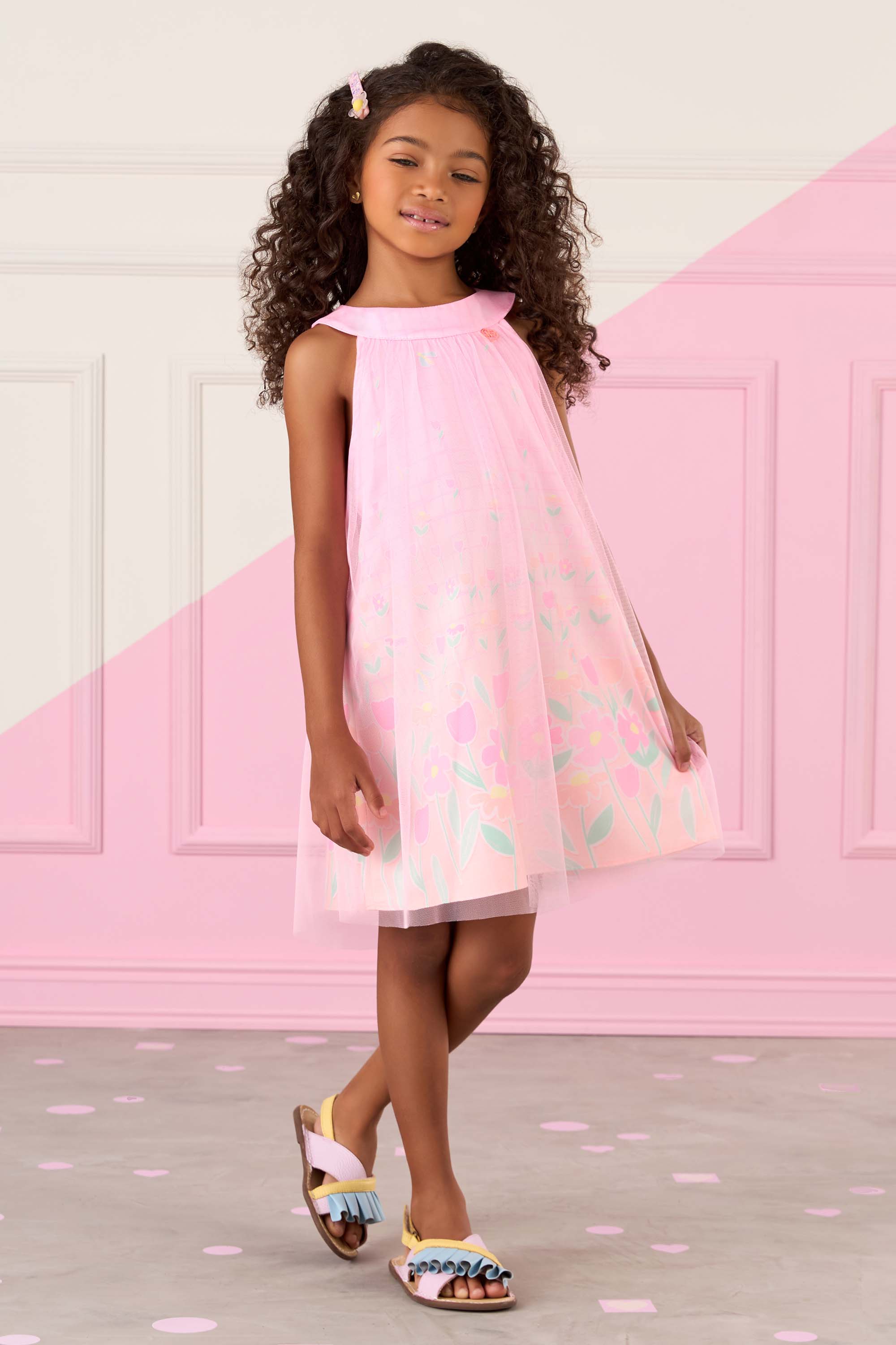 Vestido Mon Sucré Vestido Festa Infantil Rosa Vestido De Festa