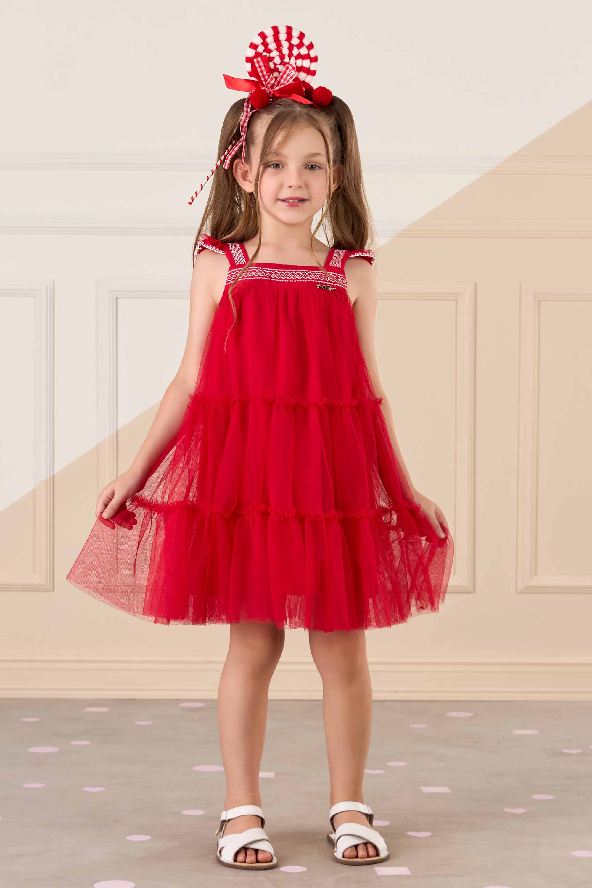 Vestido Vermelho Infantil Mon Sucre Vestidos Infantis Vestido