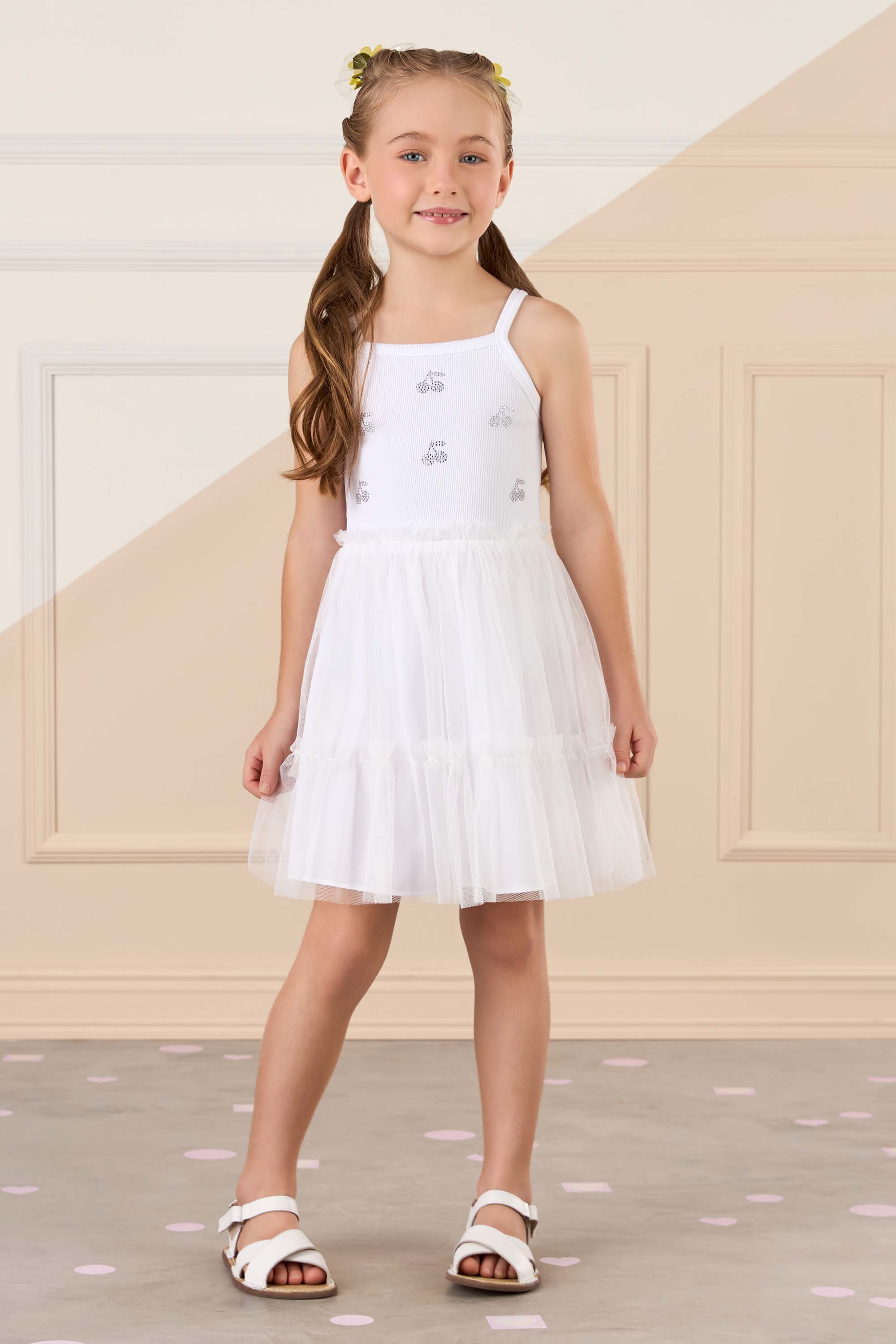 Mon Sucré Vestido Branco Infantil Mon Sucré Vestido De Festa